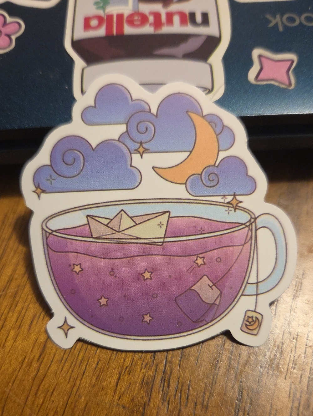Purple Night Tea Decorative Sticker - Home Party Supplies
